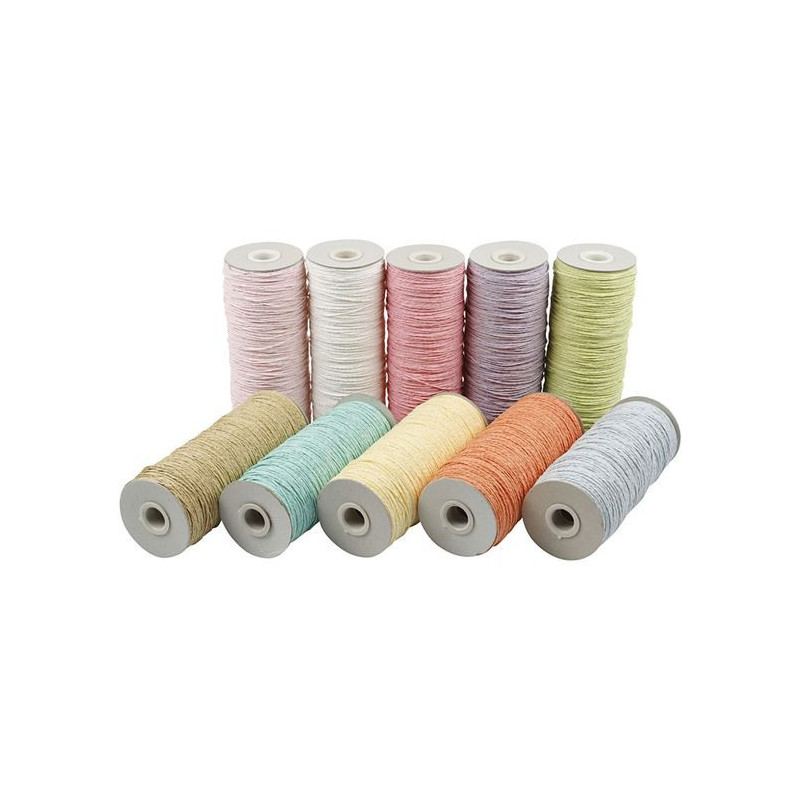 Papiergaren set 10 pastelkleuren